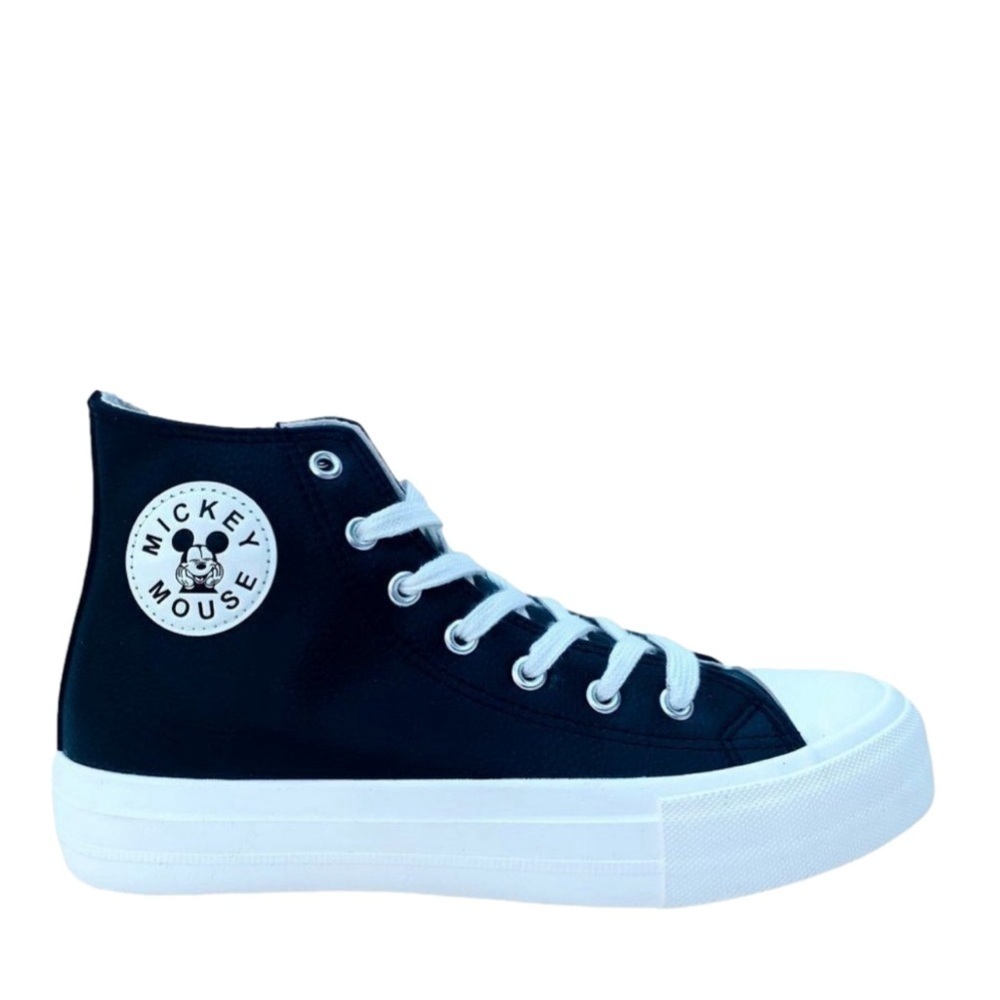 Disney Mickey Mouse Black/White High-Top Sneakers - Picture 2 of 10